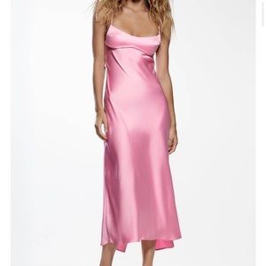 Zara satin effect midi dress